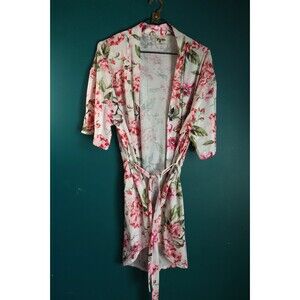 Show Me Your MUMU womens OS one Size Robe Short Sleeve Floral